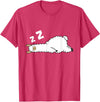 Sleeping Animals Tees And Gifts Llama Sleeping Tired Llama Pajama Love Llamas T-Shirt - Red Heather