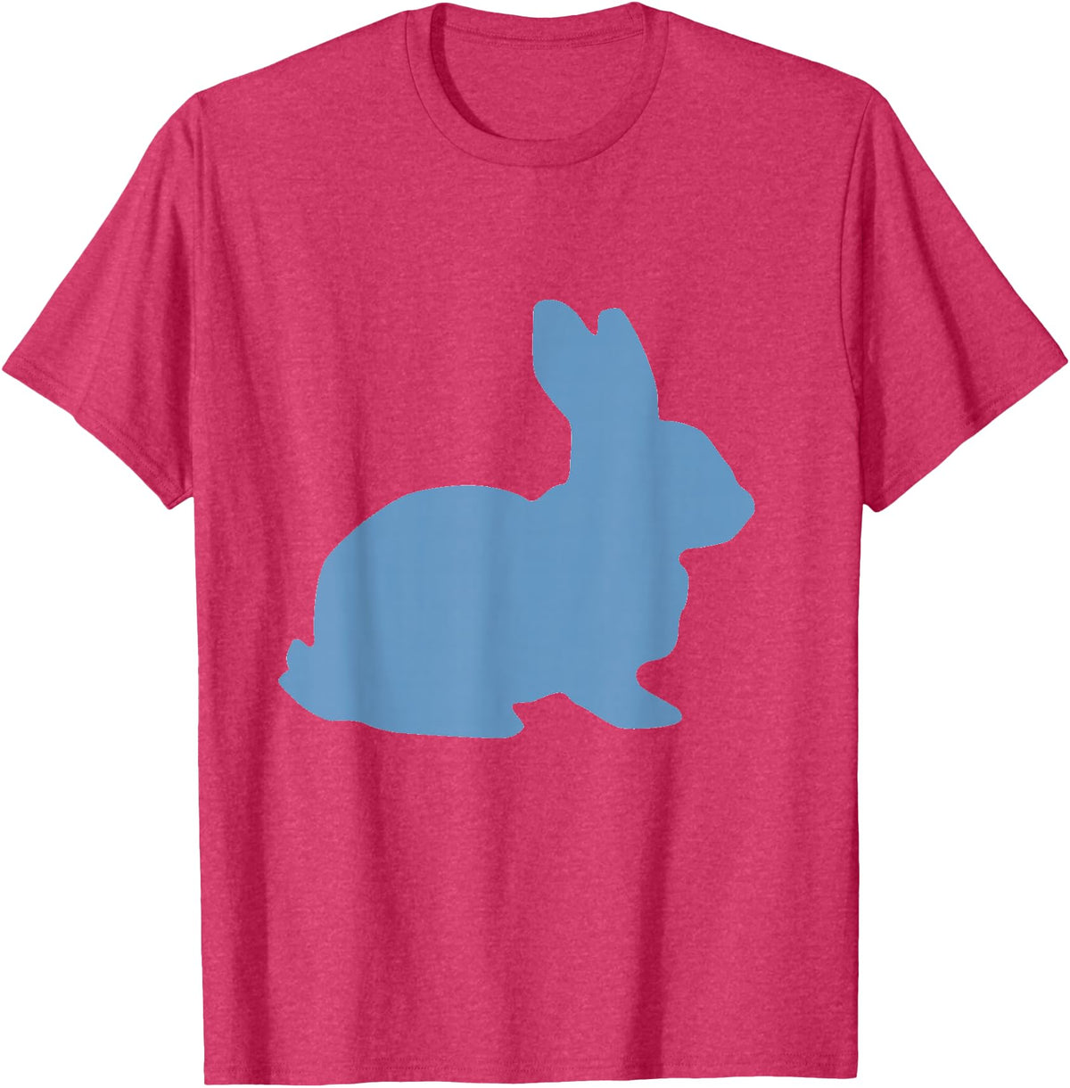 Cute Blue Rabbit Lover Bunny Graphic T-Shirt in Red Heather