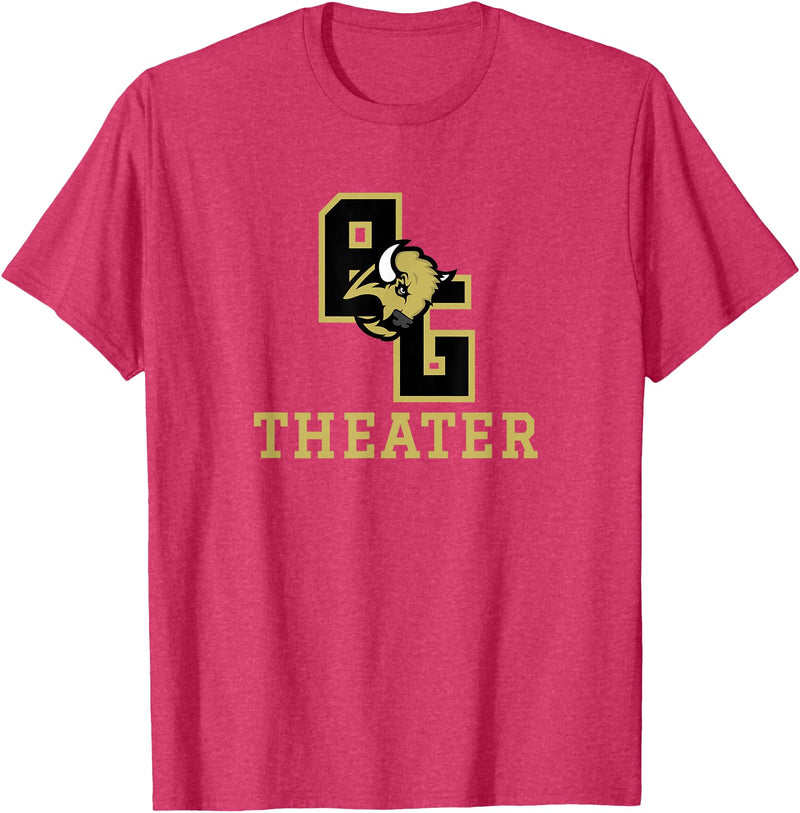 Buffalo Gap High School, Swoope, VA 24479 Buffalo Gap High School Bison Theater T-Shirt - Red Heather