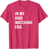 Bird Watching for Men Women Boys Girls by Jess in My Bird Watching Era - Birds Telescope Photography T-Shirt - Red Heather