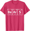 Periodic Tees Co. Bears (Be-Ar-S) Periodic Table Elements Shirt T-Shirt - Red Heather