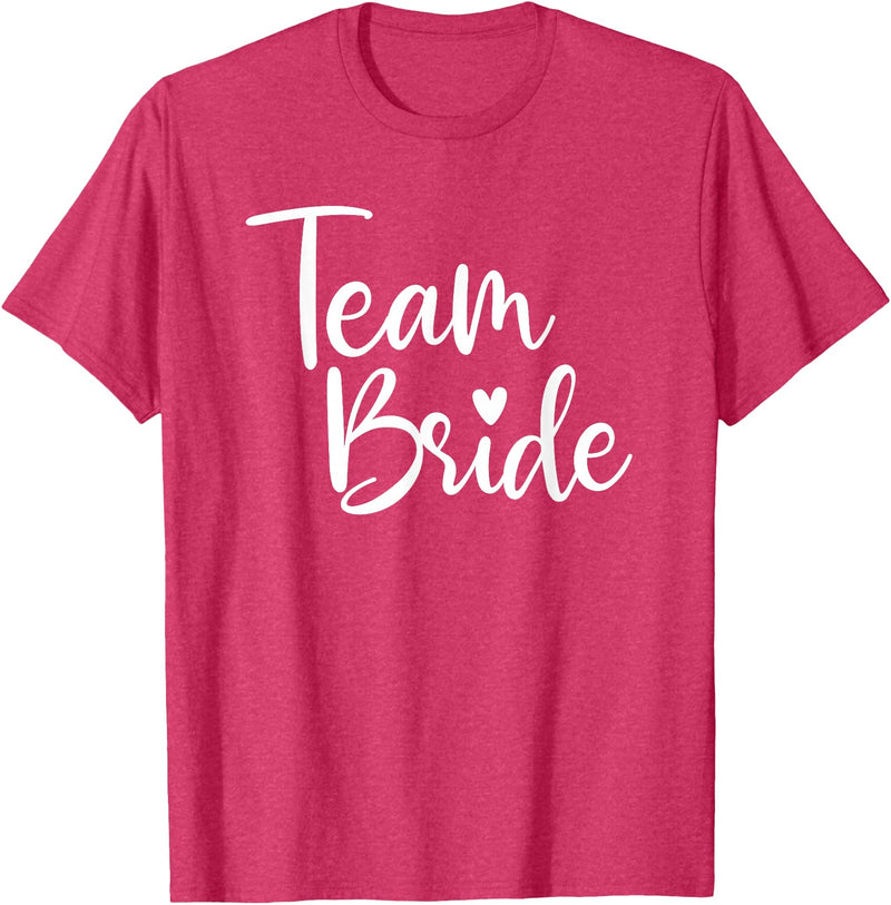 Team Bride Wedding tee Team Bride Wedding, Bride Bridal Party T-Shirt - Red Heather