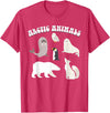Awesome Arctic Animals for Kids Arctic Animals, Arctic Fox Cute Arctic Polar Bear North Pole T-Shirt - Red Heather
