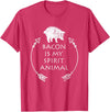 Pig Tees by MasArt Bacon is my Spirit Animal Funny Pig T-Shirt Distressed Gift T-Shirt - Red Heather