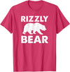 Rizz Meaning Tees Rizzly Bear T-Shirt - Red Heather