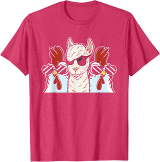 Llama Gifts & Accessories Chicken Llama Cool Alpaca - Lamaist Animal Llama T-Shirt - Red Heather