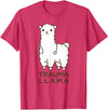 Doc Llama Apparel T-Shirt Funny Llama Doctor T-Shirt, No Trauma Llamas Tee Apparel T-Shirt - Red Heather