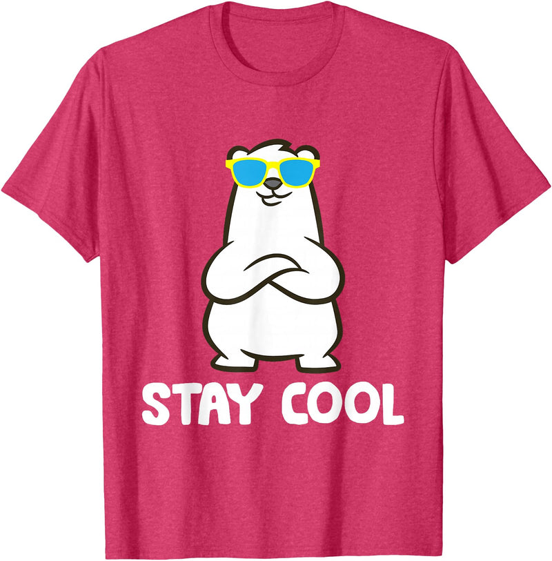 Cute Polar Bear Gifts And Tees Polar Bear Arctic - Stay Cool T-Shirt - Red Heather