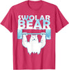 Funny Weightlifter Tees Funny Polar Bear Swolar Bear Lifting Tshirt T-Shirt - Red Heather