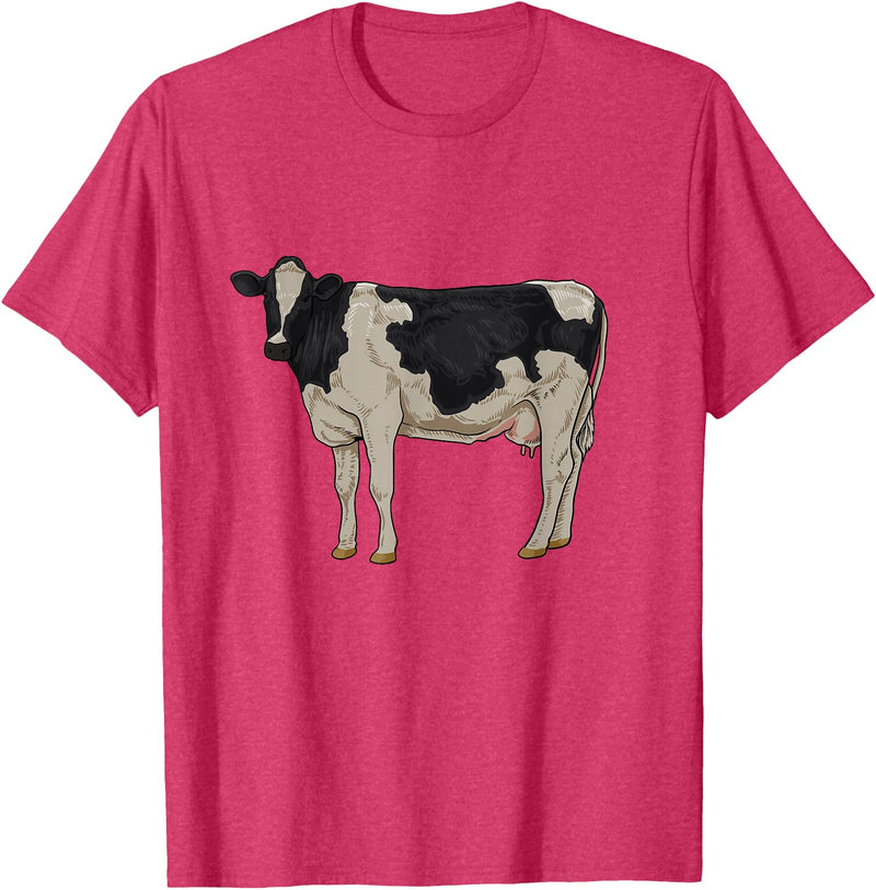 Cows and cattle Drawing of a Holstein cattle T-Shirt - Red Heather