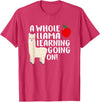 SOMMAS TEACHER A Whole Llama Learning Going on Funny First Grade Teacher T-Shirt - Red Heather