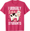 Cow Lover Gift Co. Cow Teacher Lover T-Shirt - Red Heather