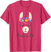 Gym is Bae Llama Bride to Be Wedding Bridal Shower Alpaca T-Shirt - Red Heather