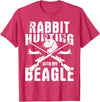 Rabbit Hunting Dog - Beagle Hunter Beagles T-Shirt in Red Heather