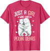Funny Polar Bear Lover Apparel & Gift Ideas Just A Girl Who Loves Polar Bears Kids Girls T-Shirt - Red Heather
