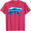 Save the Polar Bear Lovers Designs Polar Bear Print Landscape - Save the Polar Bear T-Shirt - Red Heather