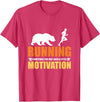 Running Motivation Bear Shirt Company Running Needs A Little Motivation Bear Chasing T-shirt T-Shirt - Red Heather