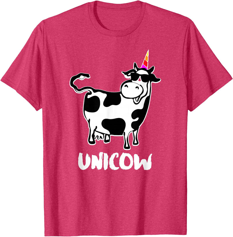 Cool Cow Lover Shirts & Funny Dairy Farmer Gifts Unicow. Cute Dairy Cow Farmer Shirt Funny Cow Lover Gift T-Shirt - Red