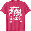 Women Floral Mama Bear TShirt Mama Bear Mom Women Floral Mama Bear Mom Bear Mommy Bear Floral Mama Bear T-Shirt - Red Heather