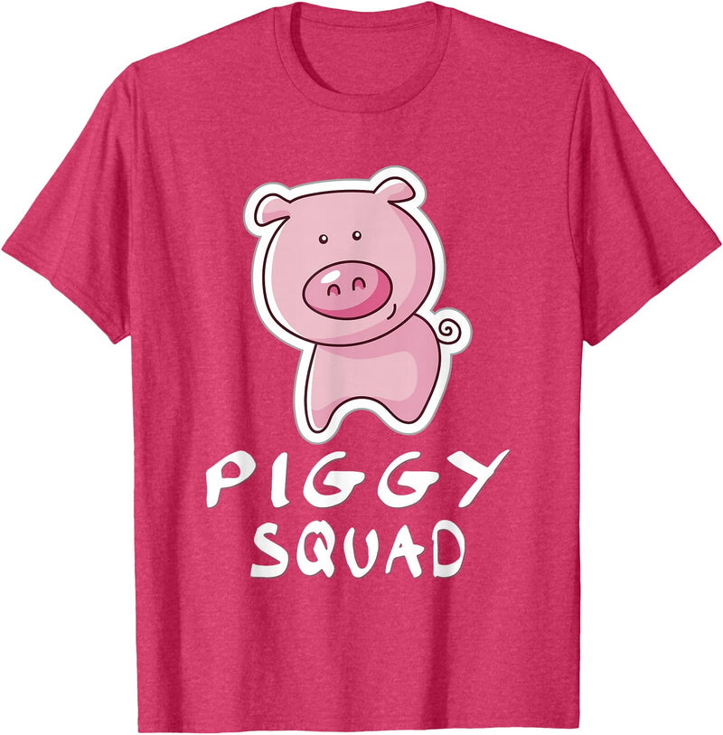 Super Pig Love Shirts Piggy Squad Cute Farm Animal Lover Adult & Toddler T-Shirt - Red Heather