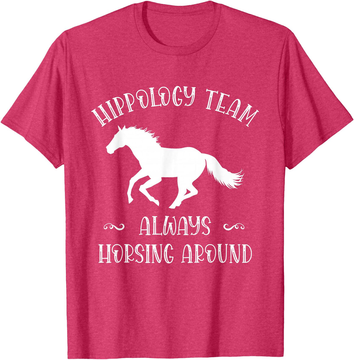 Team Hippology Horse Study Gift Hippology Team Horse Around Studying Horses for Girls Women T-Shirt - Red Heather