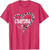 Black White Family Cow Farm Grandma Cow Print Cow Heart Pattern Farmer Cows Mother's Day T-Shirt - Red Heather