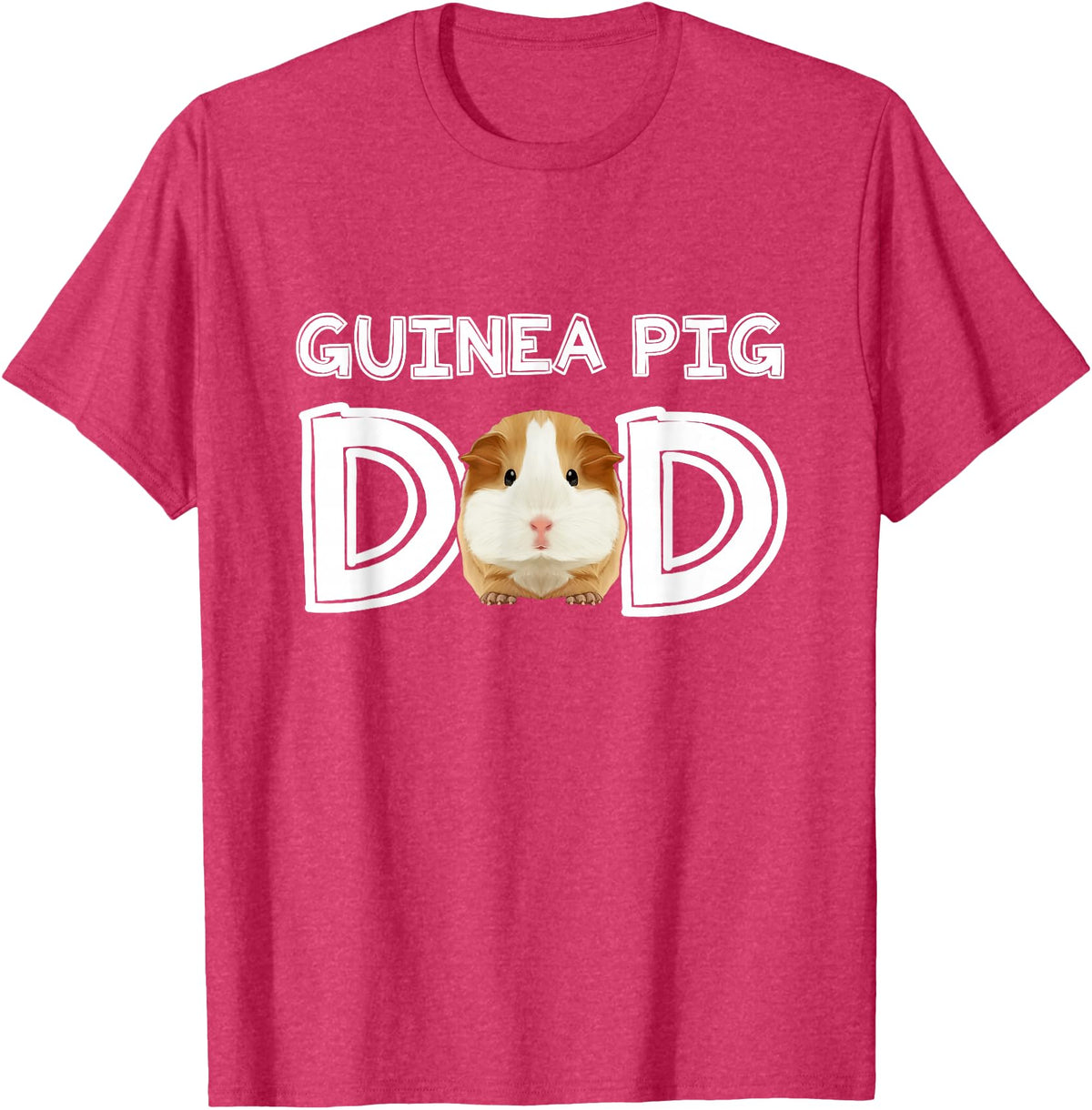 Cavy Breeder Fancier Accessories Clothes Guinea Pig Dad Father's Day Piggy Lover Owner Stuff Cavy T-Shirt - Red Heather