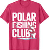 Ice Angler Gifts & Tees Ice Fisher Polar Bear Ice Fishing Club T-Shirt - Red Heather