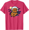 HighlandCowAxis1 Highland Cow Astronaut Space Animal Lover Moon Boys Girls T-Shirt - Red Heather