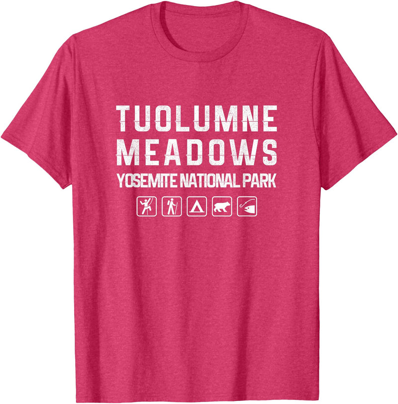 California Shirts Tuolumne Meadows, Yosemite Outdoor T-shirt T-Shirt - Red Heather