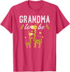 Giraffe Baby Shower Party Ideas For Grandma To Be Grandma To Be Giraffe Baby Shower Cute T-Shirt - Red Heather