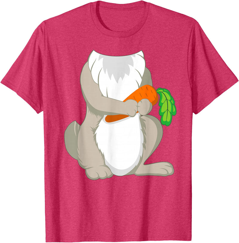 Rabbit Costume for Halloween Bunny Animal Cosplay T-Shirt in Red Heather