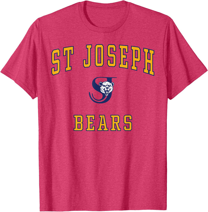 Official High School Fan Gear St. Joseph High School Bears T-Shirt - Red Heather