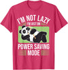 Cute Panda Gifts Panda Bear - Power Saving Mode - Panda T-Shirt - Red Heather