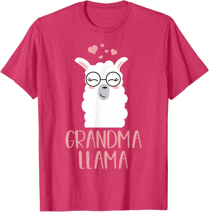 Grandma Llama Apparel Co Grandma Llama Cute Grandmother Gift T-Shirt - Red Heather