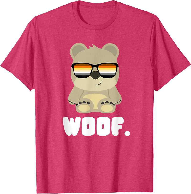 LGBT Bear Community Woof - CSD Bears Gay T-Shirt - Red Heather