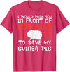Guinea Pig Shirts For Men Women Kids Gift Push You In Front Zombies Save Guinea Pig Cavy Men Women Kid T-Shirt - Red Heather