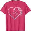 Horse Girl Designs Women I Love My Horses Riding Heart With Horse Head For Horseback Riding Horse T-Shirt - Red Heather