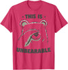 Funny Bear Pun Teez This Is Unbearable Funny Bear Word Game T-Shirt - Red Heather