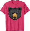 Wowsome! Black Bear Animal Head - Cute Black Bear Lover Women Men T-Shirt - Red Heather