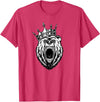 Bear Head - Angry Bear - Bear with a Crown - King of Bears T-Shirt - Red Heather