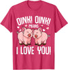 Funny Pig Lover & Owner Gift Ideas Pig Oink Women Kids Girls T-Shirt - Red Heather