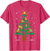 The Holiday Family Christmas Tree Gift Co Pig Lovers Pet Farmer Holiday Family Matching Christmas Tree T-Shirt - Red Heather