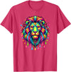 Lions Lion Lover Gifts Colorful Pop Art Lion Lions T-Shirt - Red Heather