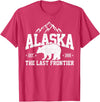 We Love Alaska - T-Shirts & Souvenirs Alaska The Last Frontier EST 1959 Grizzly Bear Mountains T-Shirt - Red Heather