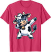 Cool Dab Cow Print Idea for Adult and Kids Cute Dabbing Cow Clothes Men Toddler Boys Farm Animal Kids T-Shirt - Red Heather