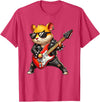 Hamster Electric Guitar Concert Music Lover Men Women Kids T-Shirt - Red Heather