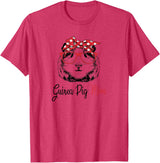 Funny Love Cavy Mom Gifts T Shirts & Hoodies Womens & Girls Kids Cute Wheek Lover Mama Guinea Pig Mom T-Shirt - Red Heather