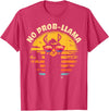 Retro No Prob-Llama & Alpaca Lover Gifts Retro NO Prob-Llama Gift - Vintage Llama Alpaca T-Shirt - Red Heather