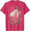 Usa Patriot American Bison Western Bufallo Bison USA Flag American Buffalo 4th of July T-Shirt - Red Heather